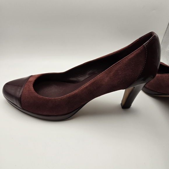 Cole Haan Maroon Suede Heels - Picture 3 of 14